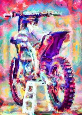 Motocross Action Poster