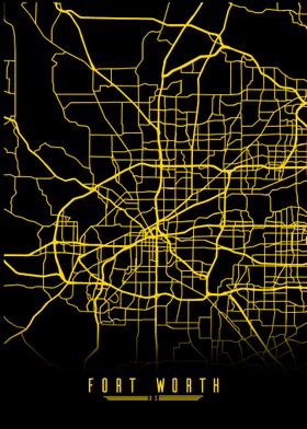 Fort Worth City map