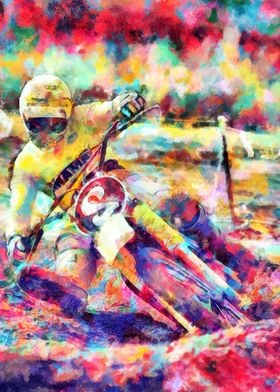 Motocross Action Poster