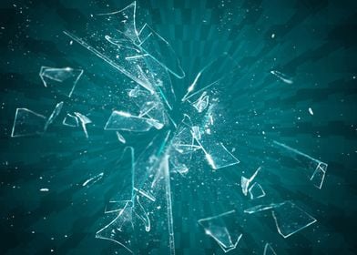 Abstract Broken Glass