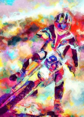 Motocross Action Poster