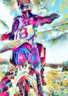 Motocross Action Poster