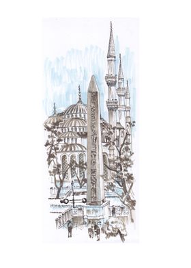 City sketch Istanbul