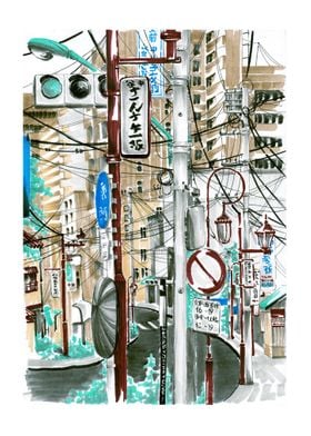 Wires and signs in Asia