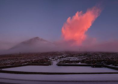 Fiery sunrise