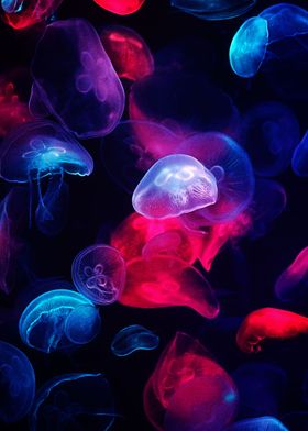 Neon jellyfish