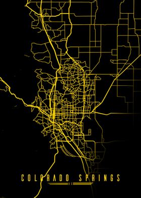 Colorado Springs USA Map