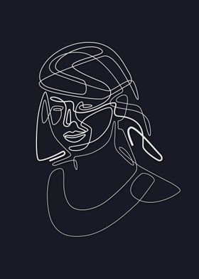 Taylor Swift Line Art