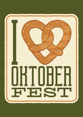 Oktoberfest pretzel heart