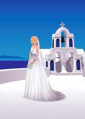 Bride in Mykonos