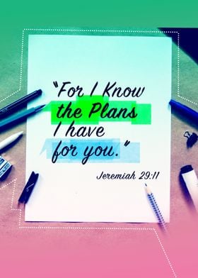 For I know the Plans