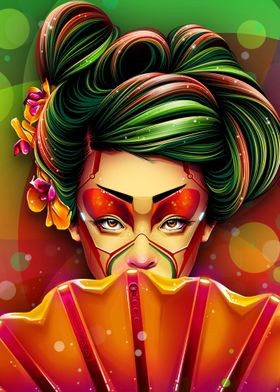 Colorful Geisha