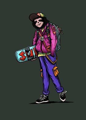 Skateboarder Sloth