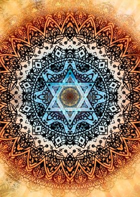 Warm Mandala Magen David