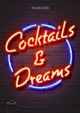 Cocktails and Dreams neon