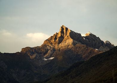 Sunset over the the alps