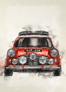 RETRO RALLY CAR SKETCH