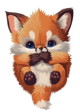 Cute Fox Illustration 