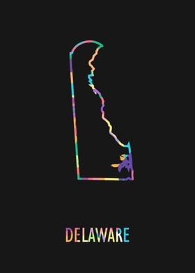 Delaware Map Black