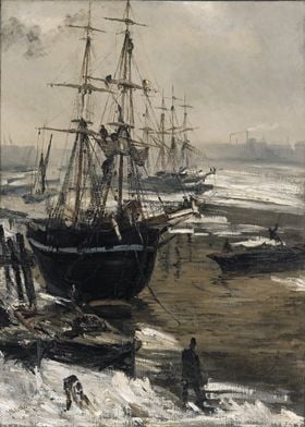 The Thames in Ice 1860