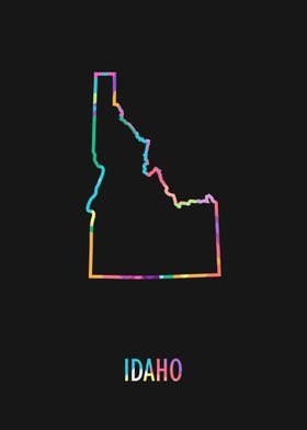 Idaho Map Black