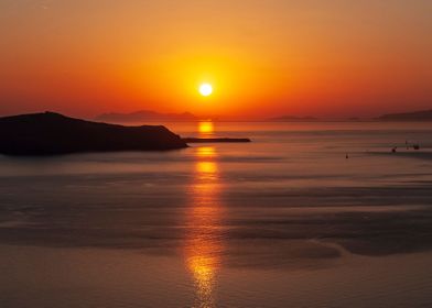 Orange Sunset Santorini