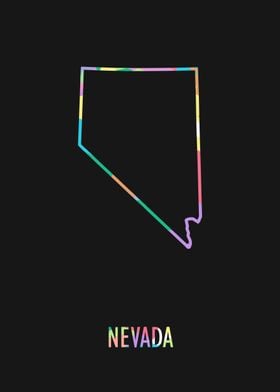 Nevada Map Black