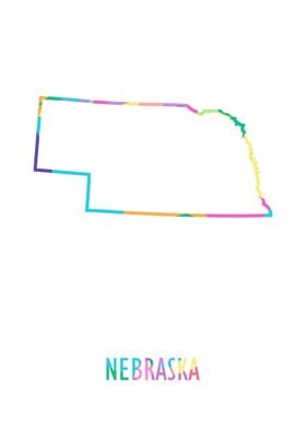 Nebraska Map White