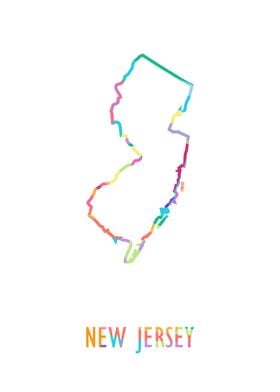 New Jersey Map White