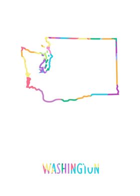 Washington Map White