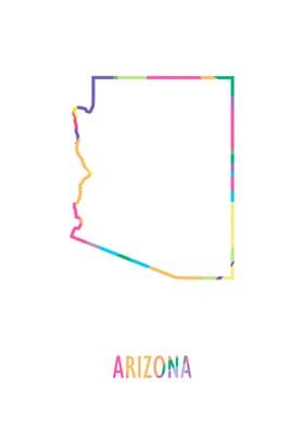 Arizona Map White