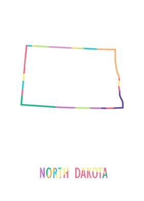 North Dakota Map White