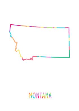 Montana Map White