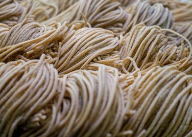 fresh made spaghetti pasta