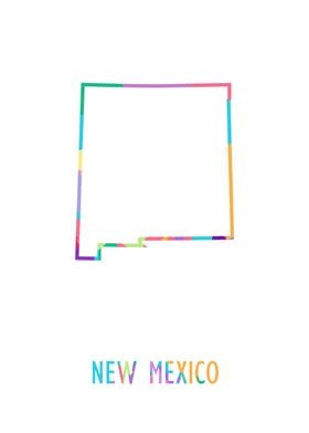 New Mexico Map White