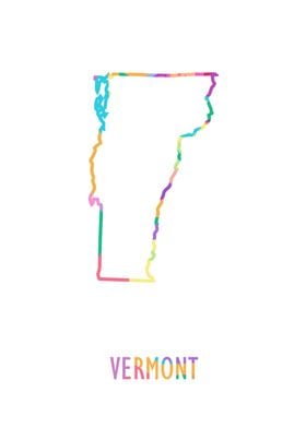 Vermont Map White