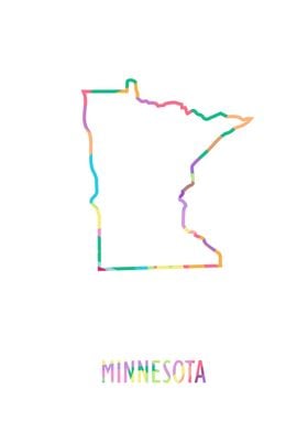 Minnesota Map White