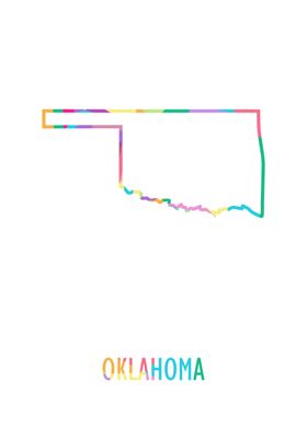 Oklahoma Map White