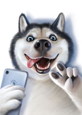Husky selfie