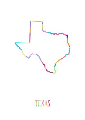 Texas Map White