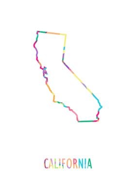 California Map White