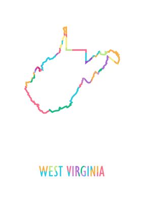 West Virginia Map White