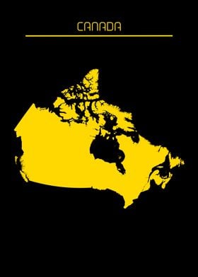 Canada Map Gold