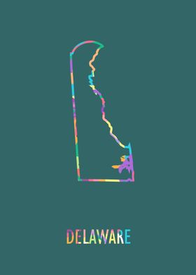 Delaware Map Green Bg