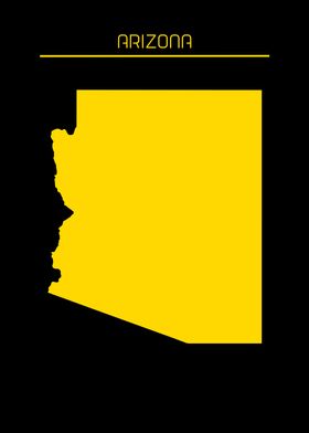 Arizona Map Gold