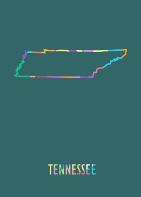 Tennessee Map Green Bg