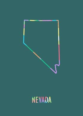 Nevada Map Green Bg