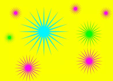 Fireworks on Yellow