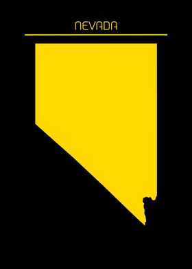 Nevada Map Gold