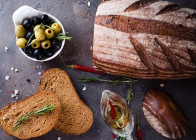 bread with olives